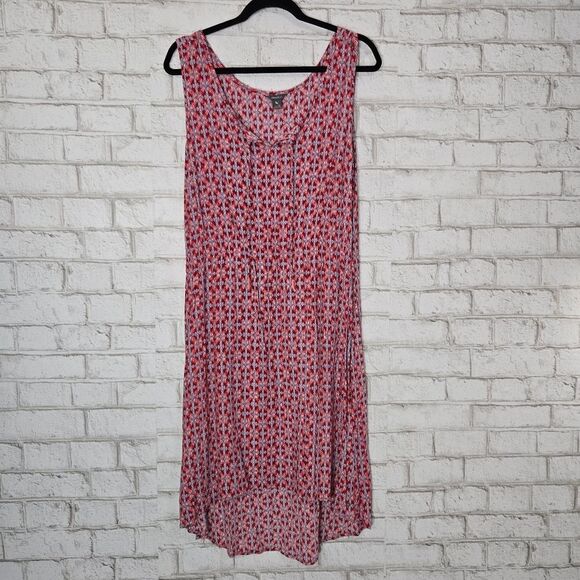 Eddie Bauer Dresses & Skirts - Eddie Bauer cute red and blue midi dress